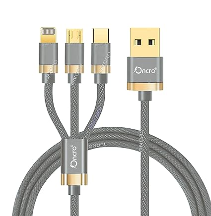 ONCRO® 3.0A 3 in 1 Cable Nylon Duo