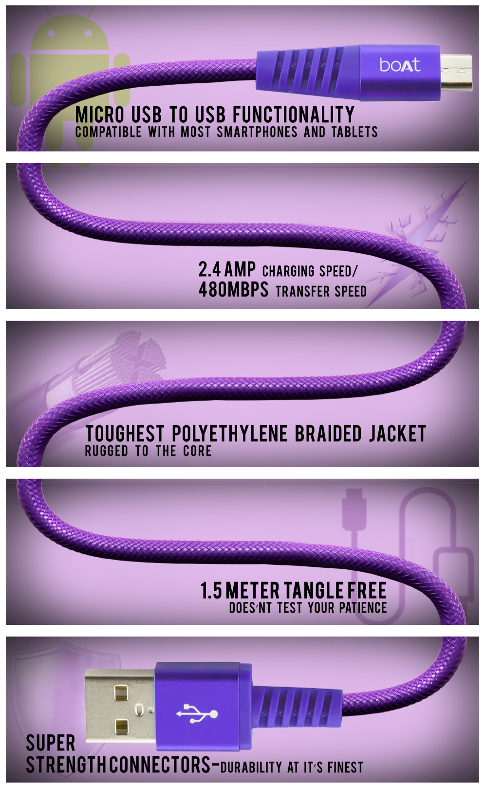 boAt Micro USB Cable