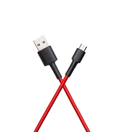MI Micro USB 100cm Braided Cable Red